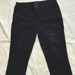 Size 10 Black Pants with Flower Pattern